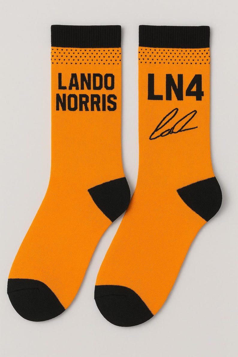 F1 Racing Socks Lando Norris F1 Socks, Mclaren Racing Fan Gift - Etsy