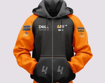 Sudadera con capucha Lando Norris LN4 – McLaren F1 Racing con cremallera