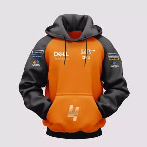 Sweat à capuche Lando Norris, sweat à capuche LN4, meilleur cadeau Formule 1, cadeau d&#39;anniversaire, de Noël et de la Saint-Valentin pour fan de Lando Norris, sweat à capuche Norris 4