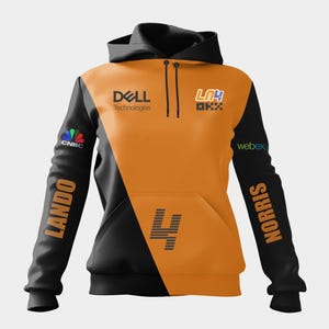 Sweat à capuche Lando Norris, sweat à capuche LN4, meilleur cadeau Formule 1, cadeau d&#39;anniversaire, de Noël et de la Saint-Valentin pour fan de Lando Norris, sweat à capuche Norris 4