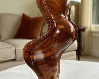 Abstract Dancing Wood Sculpture | Luxury Handmade Wooden Art | Modern Home Decor