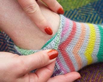 Toe Up Larch Ped Knitting Pattern