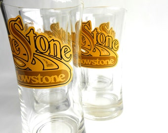 Retro Limestone at Yellowstone Glassware Set of Five