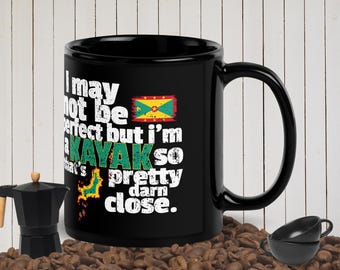 Carriacou "Kayak" Black Glossy Mug