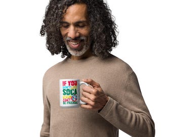Soca and friends White glossy mug