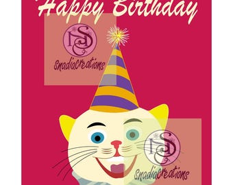 Printable Birthday Cards, Printable Happy Birthday Card Bundle, Printable Birthday, Digital Download, Instant Download, Card Set, Size 5X7