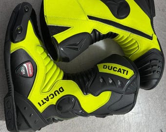 Ducati Corse Motorcycle Riding Boots Men Racing Biker Boots Leather Protective Motorbike Shoes Sport Touring Boots