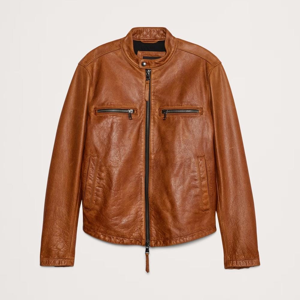 Banana Republic Leather Jacket - Etsy