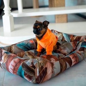 Dog Bed With Sides - Anti-scratch Plush Pet Bed - Soft Washable Dog Bed for Small & Large Dogs - Cozy Cat Bed - Removable Cushion