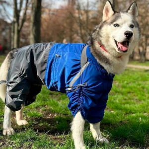 Dog Raincoat Waterproof - Lightweight Dog Overalls - Reflective Dog Rain Jacket - Nylon Lining - Full Body Dog Coat - Autumn Dog Clothes