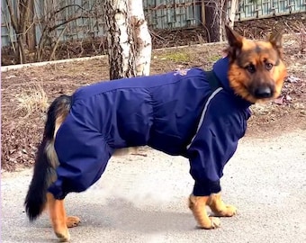 Mono impermeable para perros: Traje reflectante para la lluvia para mascotas
