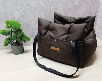 Haustier Tragetasche für kleine Hunde und Katzen|Hundetasche|Autositz| Von der Fluggesellschaft zugelassene Haustier-Reisetasche|Stilvoll und leicht