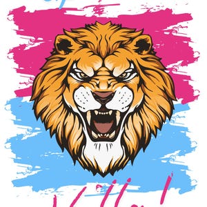 AVFC Poster A3 | Printable Poster | Aston Villa Lion | Wall Decor | Wall Art | Housewarming Gift