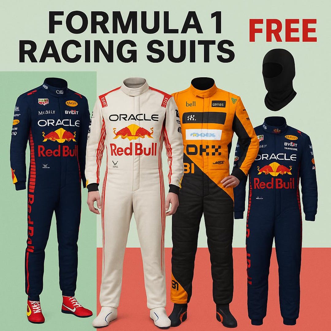 All Designs of Racing Suits Available With Matching Gloves, Caps and ...