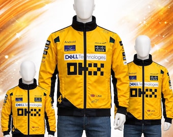 Lando Norris McLaren F1 Fan Jacket for Kids and Adults, F1 Racing Jacket, Personalized Name and Flag, Custom McLaren Jacket, Birthday Gift