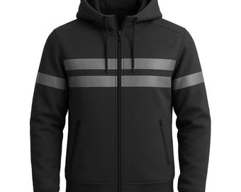 Kevlar Lined Reflective Motorcycle Hoodie: CE Level 2 Armored Riding Jacket