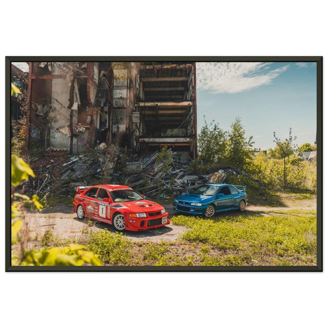 Subaru 22B and Mitsubishi Evo 6.5 Tommy Makinen Framed Poster - Etsy