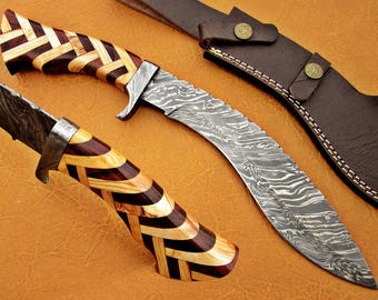 Custom Damascus Handmade Kukri knife 15 inch ,Anniversary Gift, Birthday Gift,hand forge knives Thanksgiving Gift,Groomsmen Gift,Easter Gift