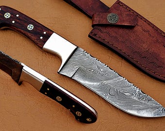 Damascus Handmade Hunting knife 9 inch  ,Anniversary Gift, Birthday Gift, hand forge knives ,Thanksgiving Gift , Groomsmen Gift, Easter Gift