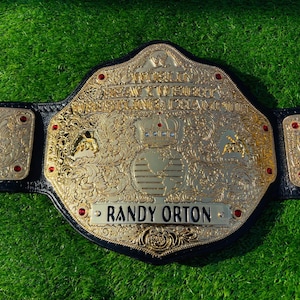 Custom Big Gold World Heavyweight Championship Replica Belt, Premium Leather