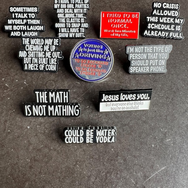 Sarcastic Enamel Pins #18