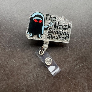Funny Hash Slinging Slasher Badge Reel