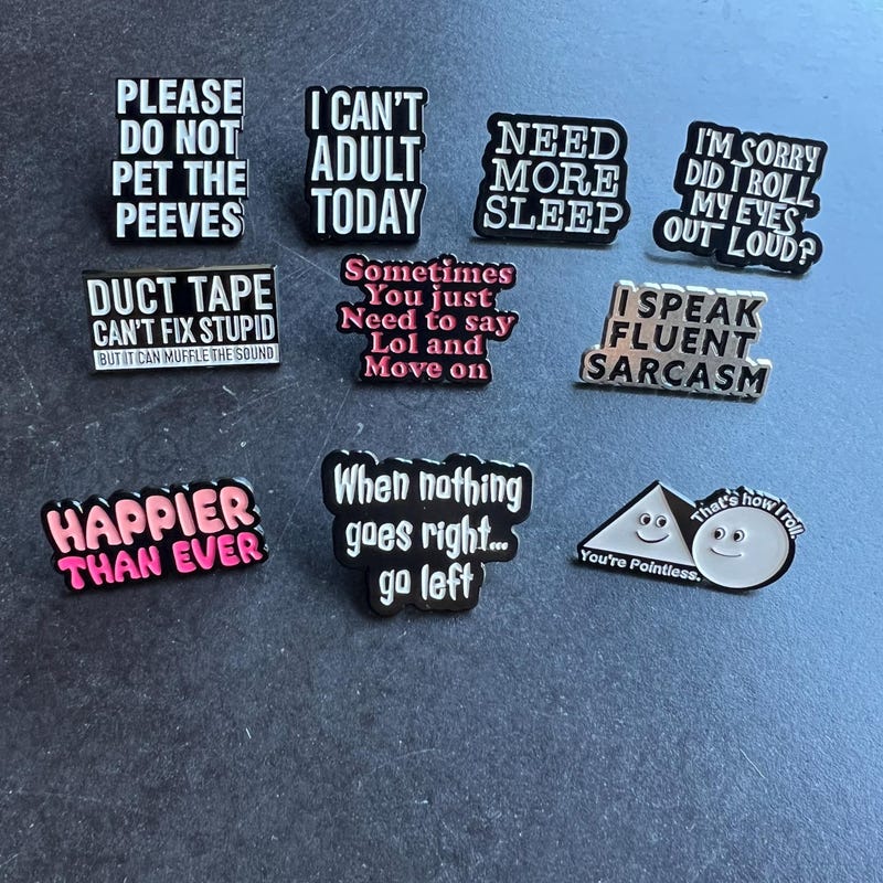 Pin Badges Sarcastic - Etsy