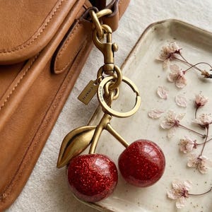 Coach Beautify Signature Cherry Bag Charm