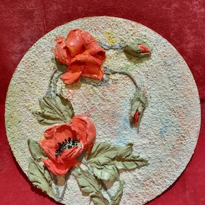 Art mural 3D Sculpture Peinture de fleurs, Peinture de fleurs Art mural