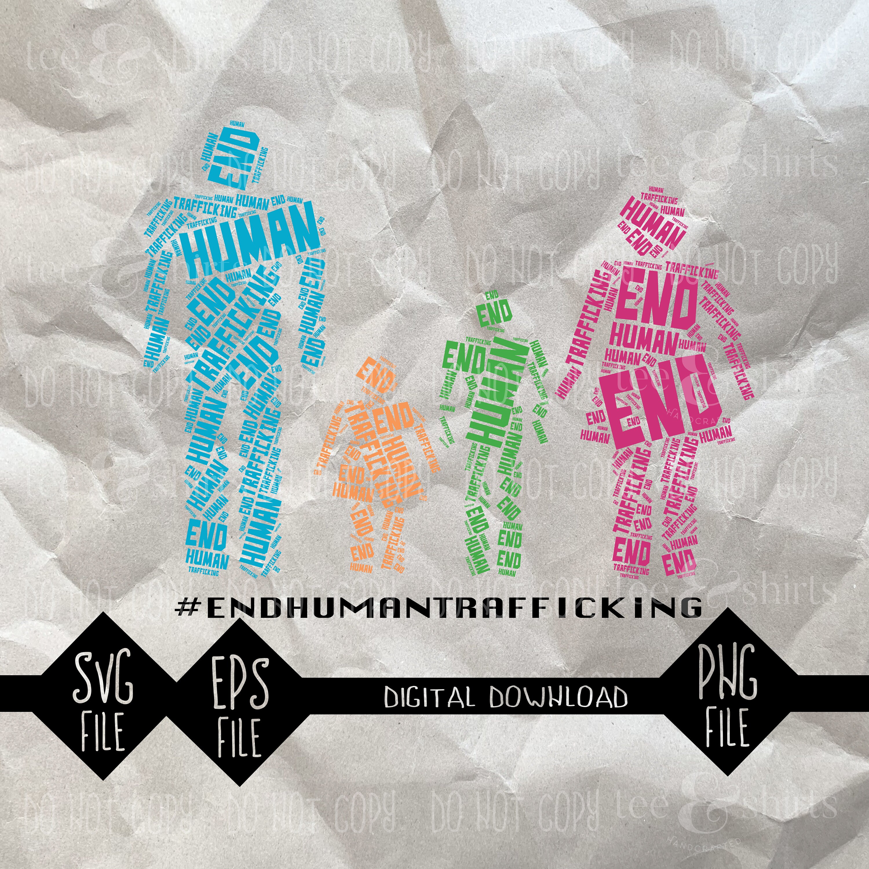 DIGITAL DOWNLOAD PNG Svg Eps End Human Trafficking Sublimation Screen ...