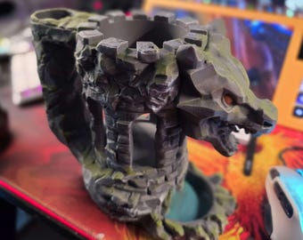 Dragon Fortress Can Holder & Dice Tower