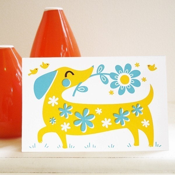 Basil the Dog greeting card