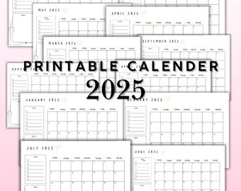 Cute printable 2025 calendar