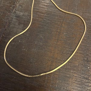 vintage gold tone chain necklace