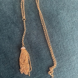 Vintage Gold Ton Quaste Halskette