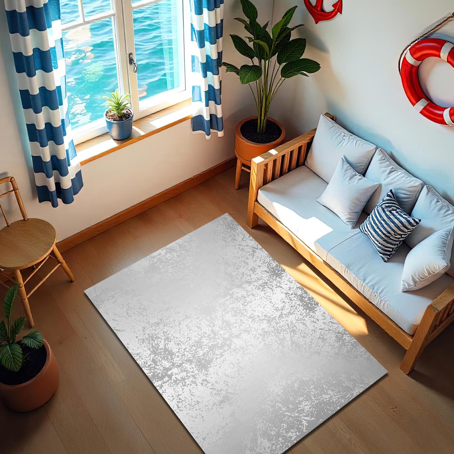 Shiny Rug Silver Metallic Look Rug: Modern Shiny Carpet - Etsy
