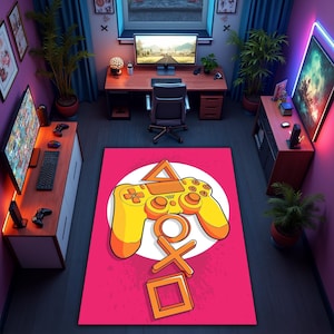 Roze gamerkleed: ontwerp controller en knoppen - decoratie gameruimte