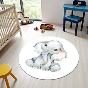 Elefant-Teppich, Babyzimmer-Teppich, Tier-Themen-Kinderzimmer-Teppich, weiche Matte, Baby-Dusche-Dekor, Baby-Geschenk