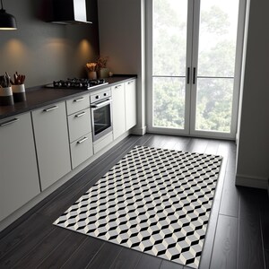 3D Illusion Cube Rug: Geometric Vortex Optical Mat, Modern Decor