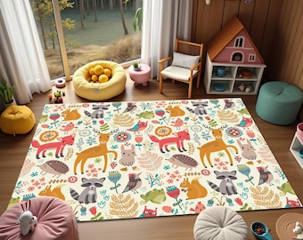 Kuscheldecke Kinderzimmer: Reh, Fuchs, Eichhörnchen