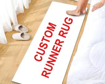 Custom Personalized Runner Rug: Kitchen Hallway Corridor Entryway Bedside Carpet