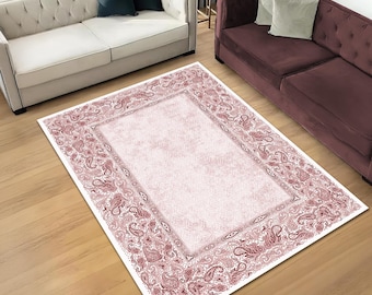 Oriental Floral Pattern Area Rug Stylish Bedroom Kitchen Living Room Boho Carpet