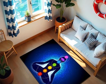 Chakra Yoga Mat: Mandala Meditation Rug - Spiritual Decor