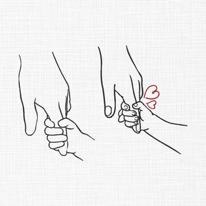 Mom and baby hands Embroidery Design Mother&#39;s Day Embroidery Design Mother&#39;s Love Embroidery Mama Love Embroidery Machine Embroidery 5 Sizes