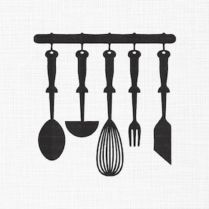 Kitchen Tools Embroidery Design Kitchen Embroidery Spoons Embroidery Cutlery Embroidery Design Machine Embroidery 5 Sizes