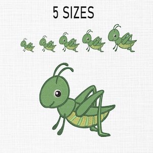 Cute Grasshopper Embroidery Design Mini Insect Embroidery Design Insects Machine Embroidery Files 5 Sizes Download