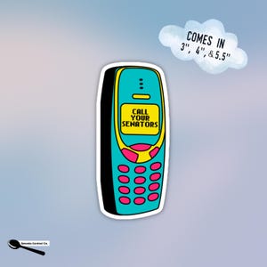 Politischer Aktivismus Call Ur Senators Aufkleber | 2000 Handy Kunst | Politische Fürsprache und Aktivismus Aufkleber | Lustige Wahlkampf Sticker