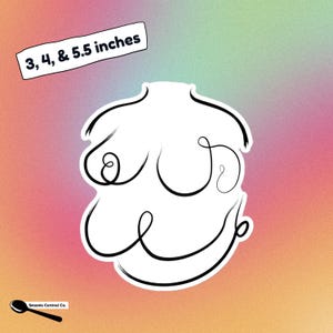 Body Positive Sticker mit Belly Rolls, Fat Positivity & Body Neutrality Aufkleber für Selbstliebe und Selbstvertrauen