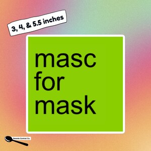Sticker Green Brat Charli XCX inspiré - Sticker durable Masc for Mask LGBTQ Pride & Covid Awareness