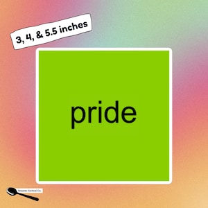 LGBTQ Pride Sticker Charli XCX Brat Aesthetic Green Square Vinyl Decal Pride Month Support Badge